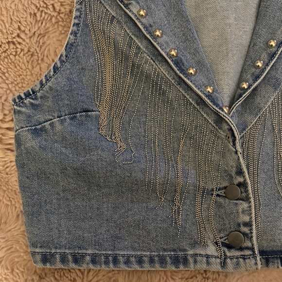 western denim vest - Picture 3 of 3